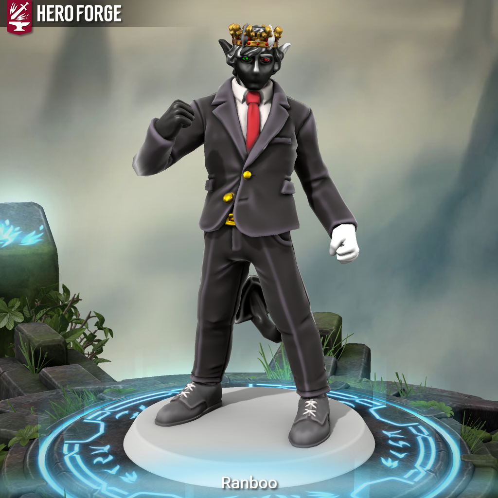 I made ranboo's skin into a dnd figure ( use a website called heroforge) : r/Ranboo